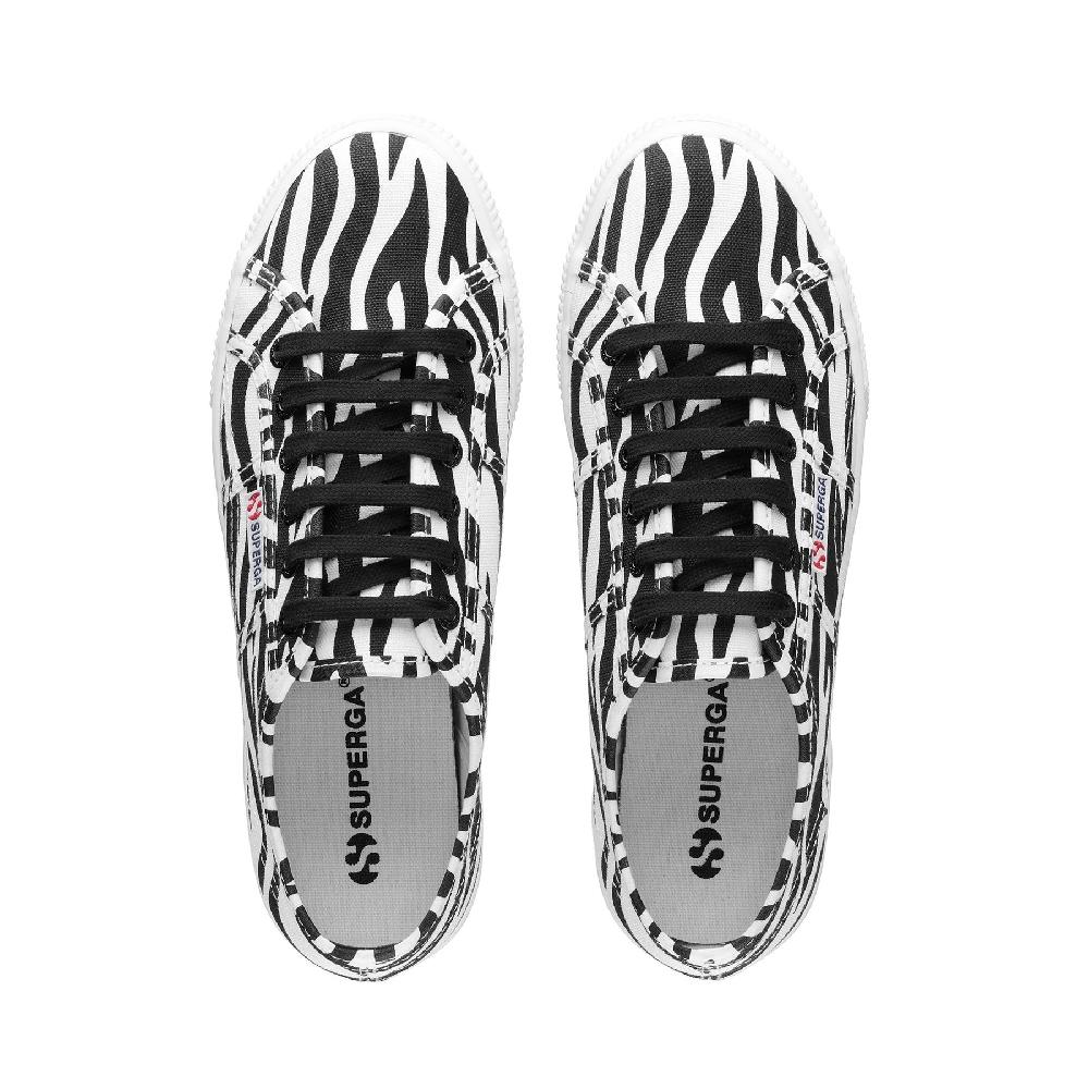 Superga 2790 PRINTBIG ZEBRA-WHITE BLACK Offerta