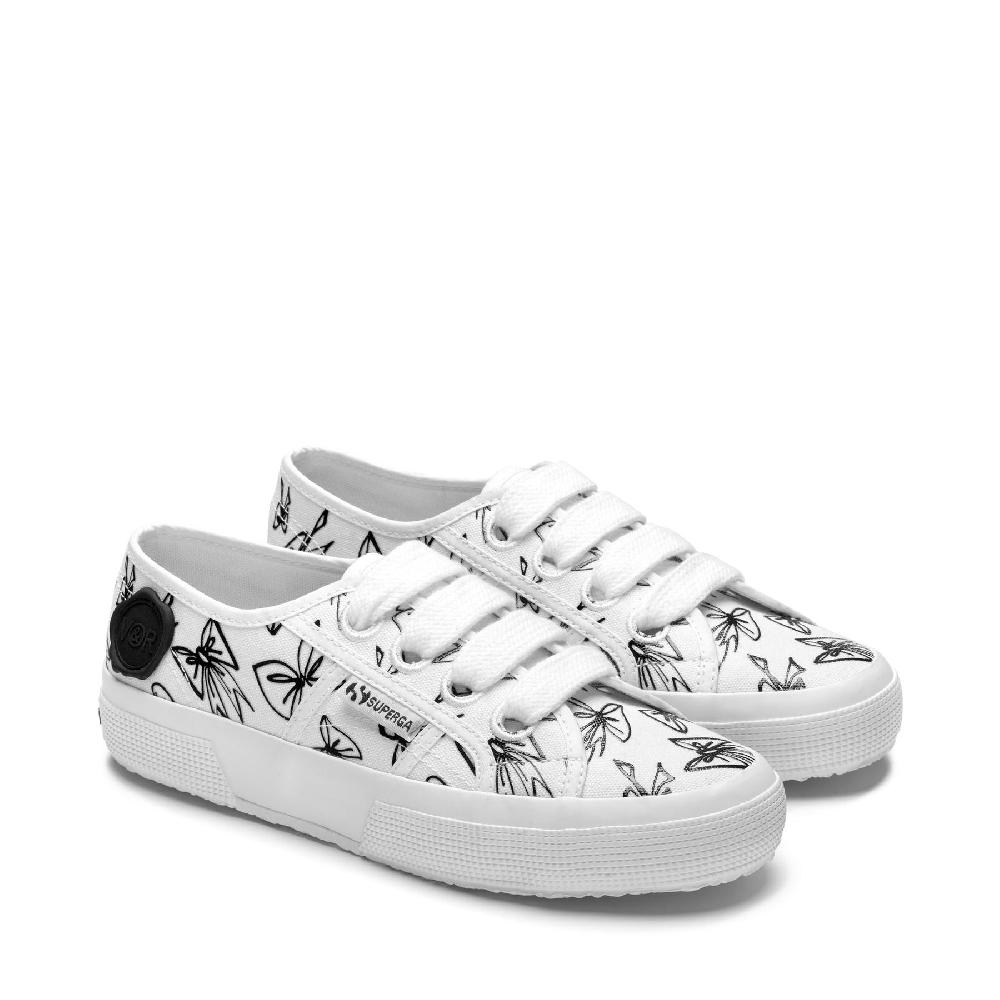 Superga 2750 PRINT BOWWHITE-BLACK Vendite Flash