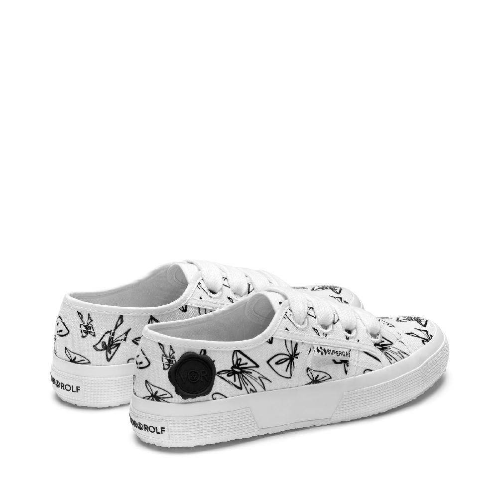 Superga 2750 PRINT BOWWHITE-BLACK Vendite Flash