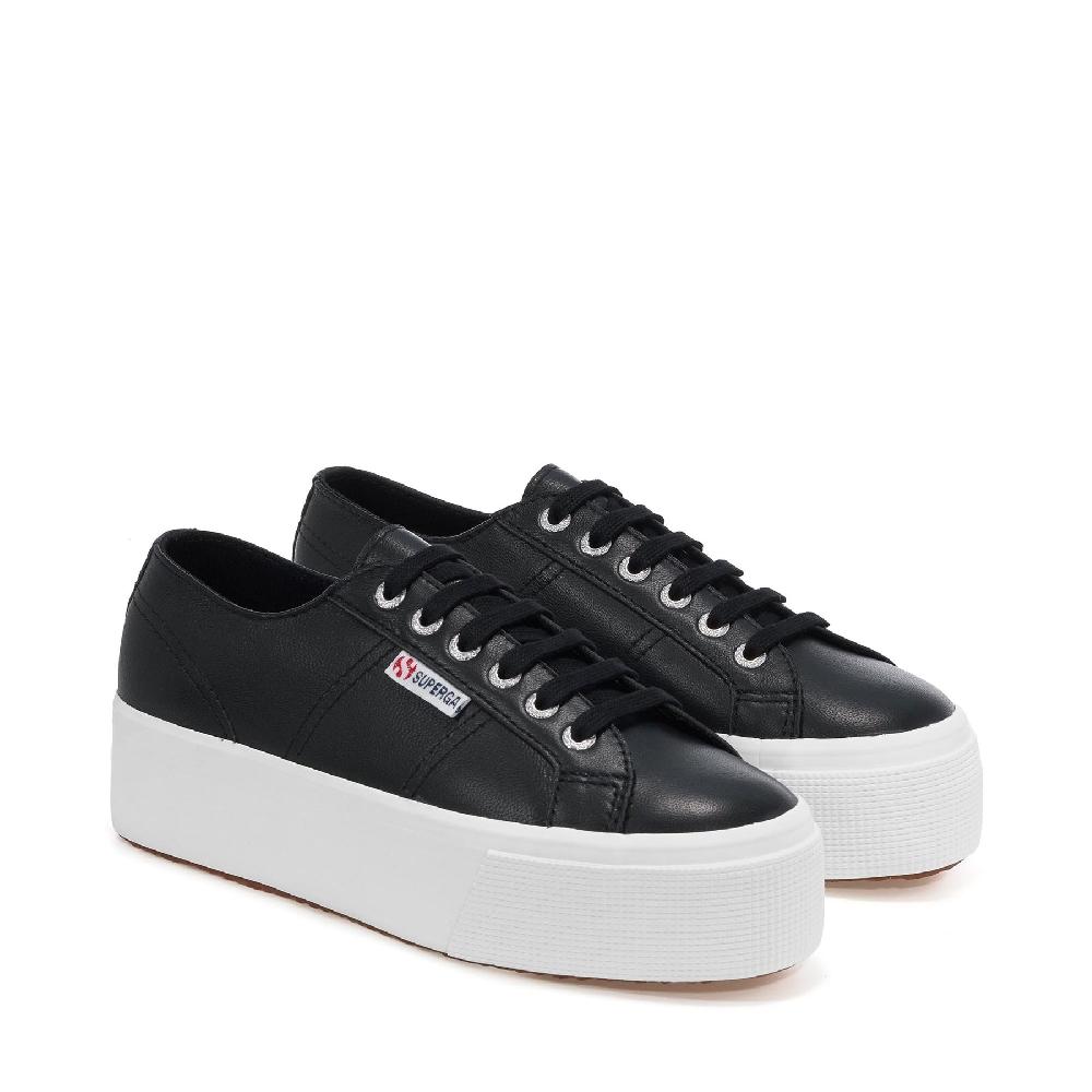 Superga 2790 NAPPABLACK-WHITE Qualità