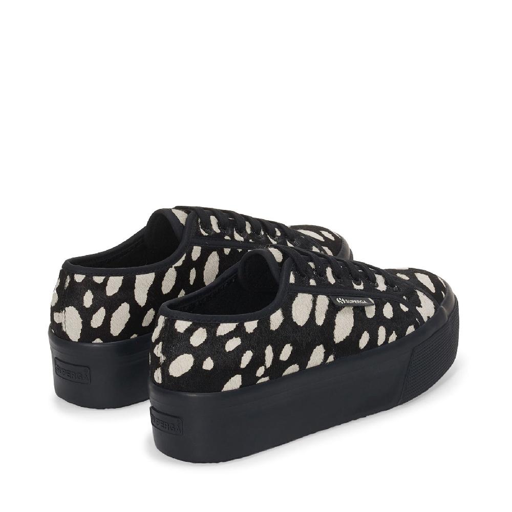 Superga 2790 DK DALMATIAN CALF HAIRBLACK-BEIGE Shopping Online