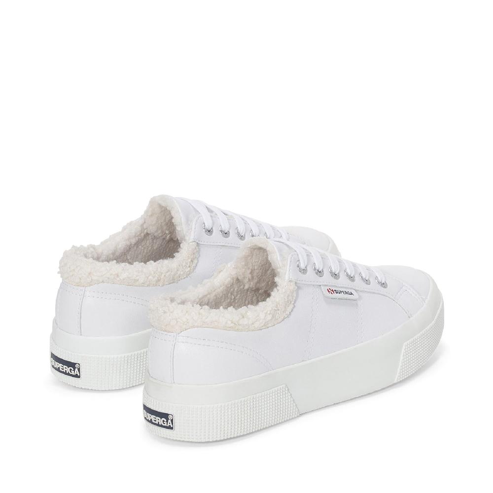 Superga 2740 PLATFORM VEGAN MATERIALWHITE ICE Convenienza