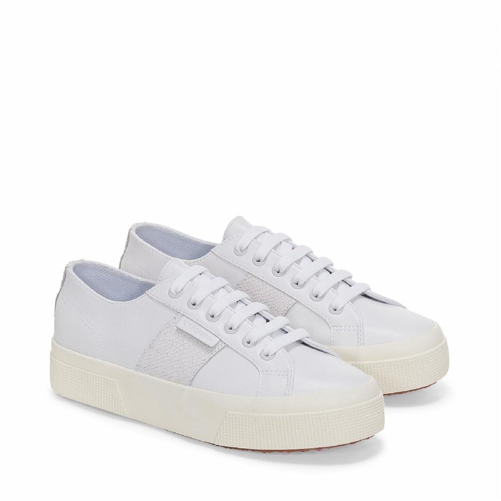 Superga 2740 PLATFORM SNAKEWHITE-SILVER-FAVORIO Outlet