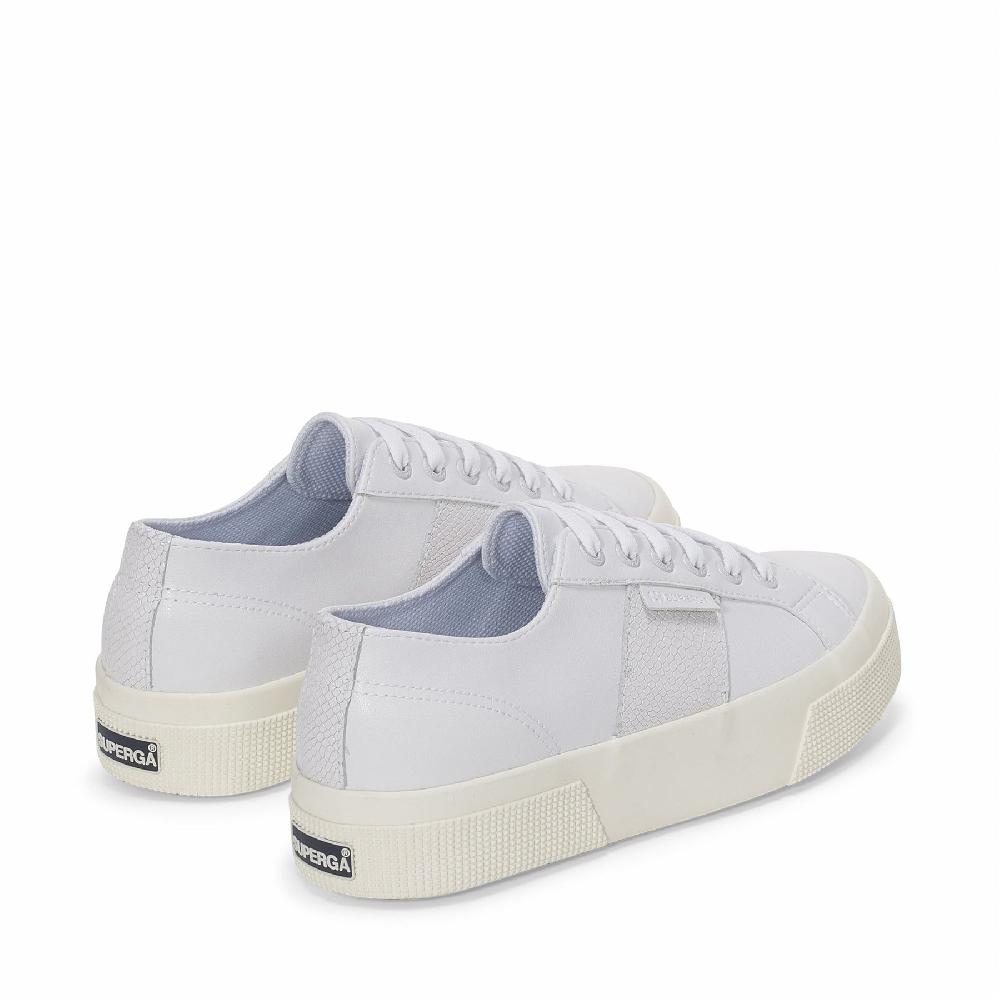 Superga 2740 PLATFORM SNAKEWHITE-SILVER-FAVORIO Outlet