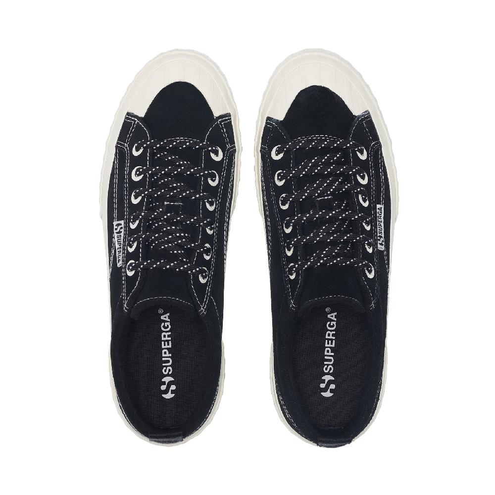 Superga 2630 STRIPE SUEDE CONTRAST STITCHINGBLACK-WHITE AVORIO-FAVORIO Nuova