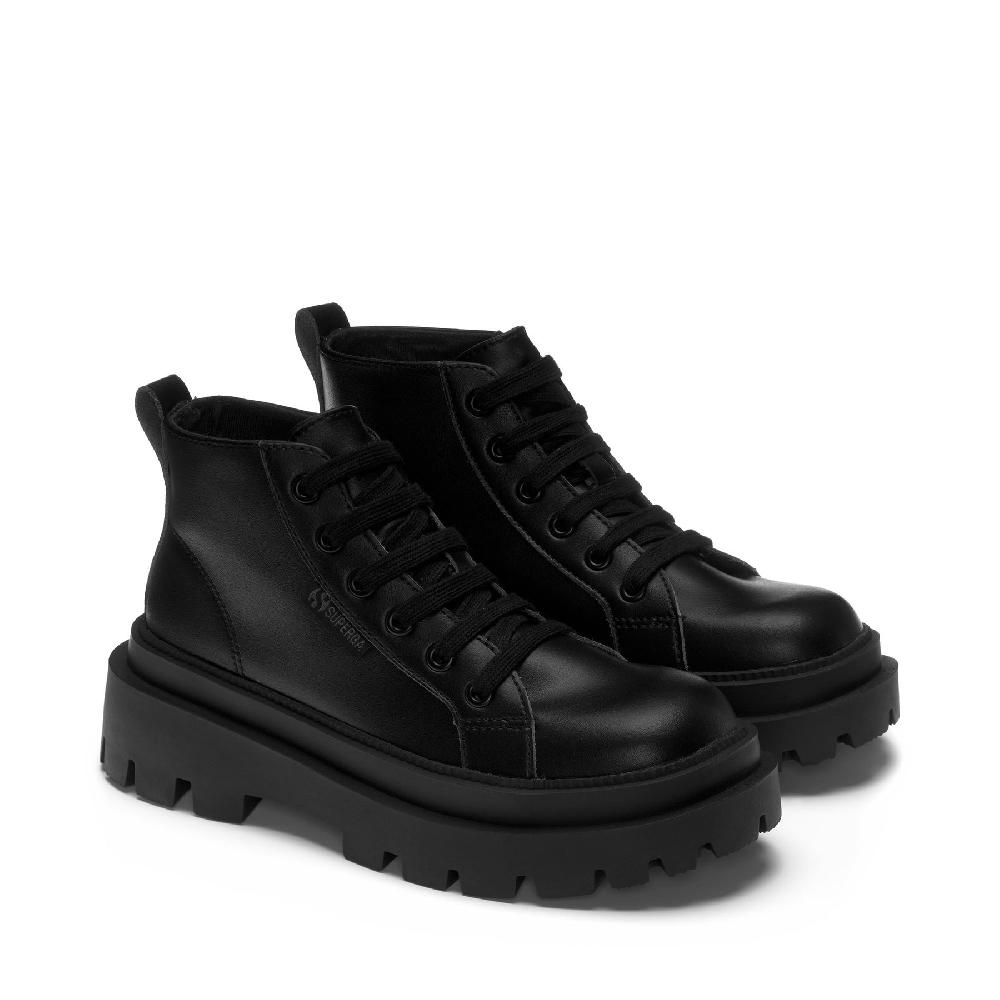 Superga 3052 ALPINA APEX MID VEGAN MATERIALTOTAL BLACK Italia
