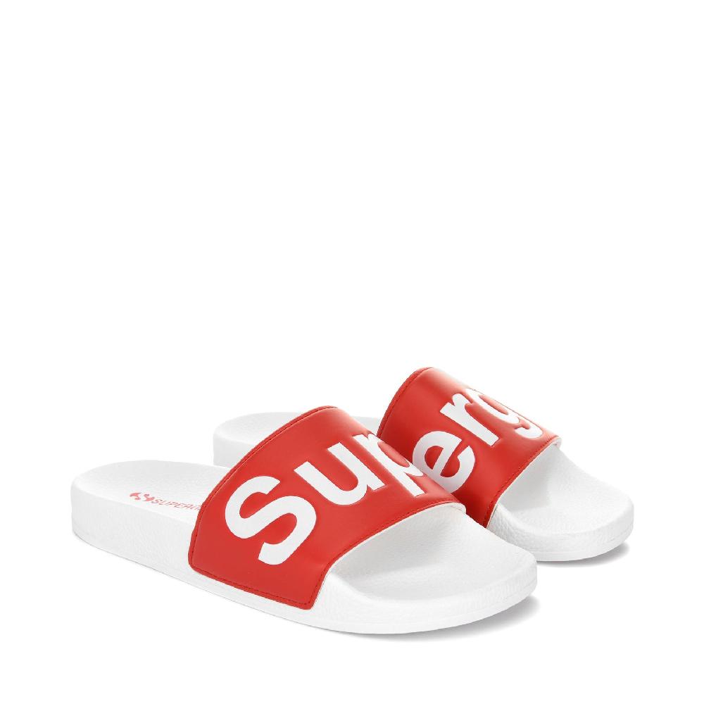 Superga 1908 SLIDES POLYSOFTWHITE-RED Vendita