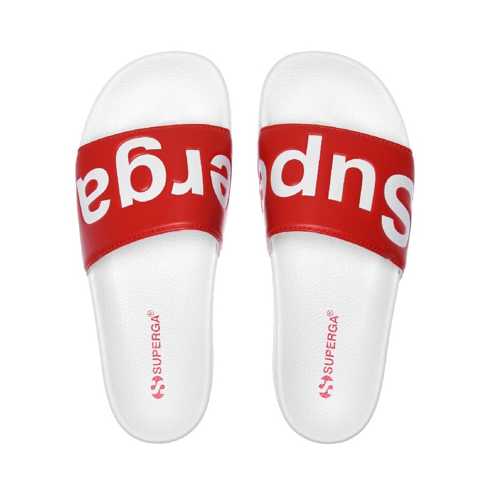 Superga 1908 SLIDES POLYSOFTWHITE-RED Vendita