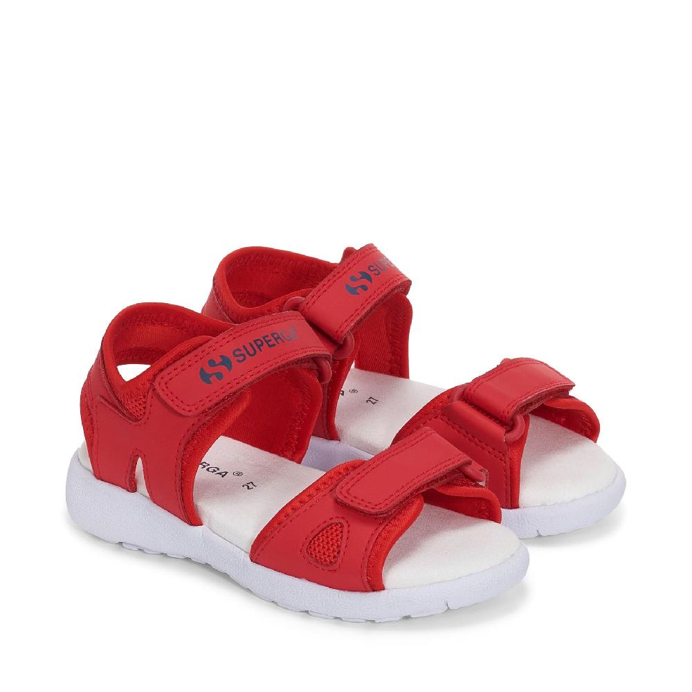 Superga 3999 KIDS SYNTHETIC MATERIALRED-WHITE Negozi Online