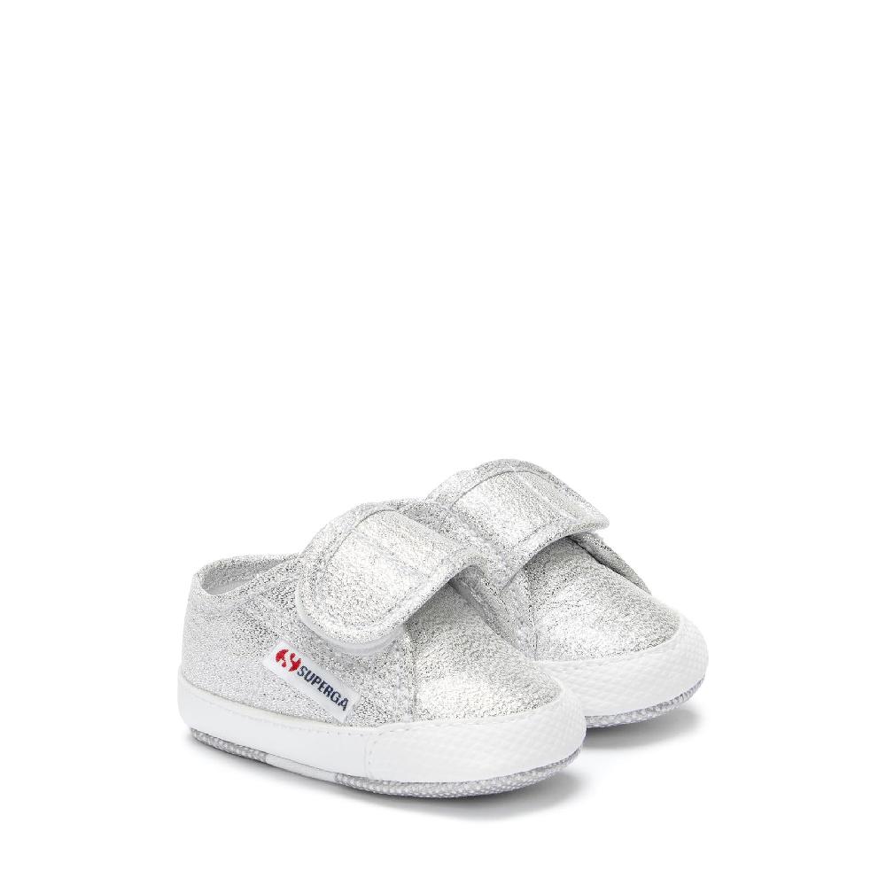 Superga 4006 BABY STRAP LAMEGREY SILVER Promozione