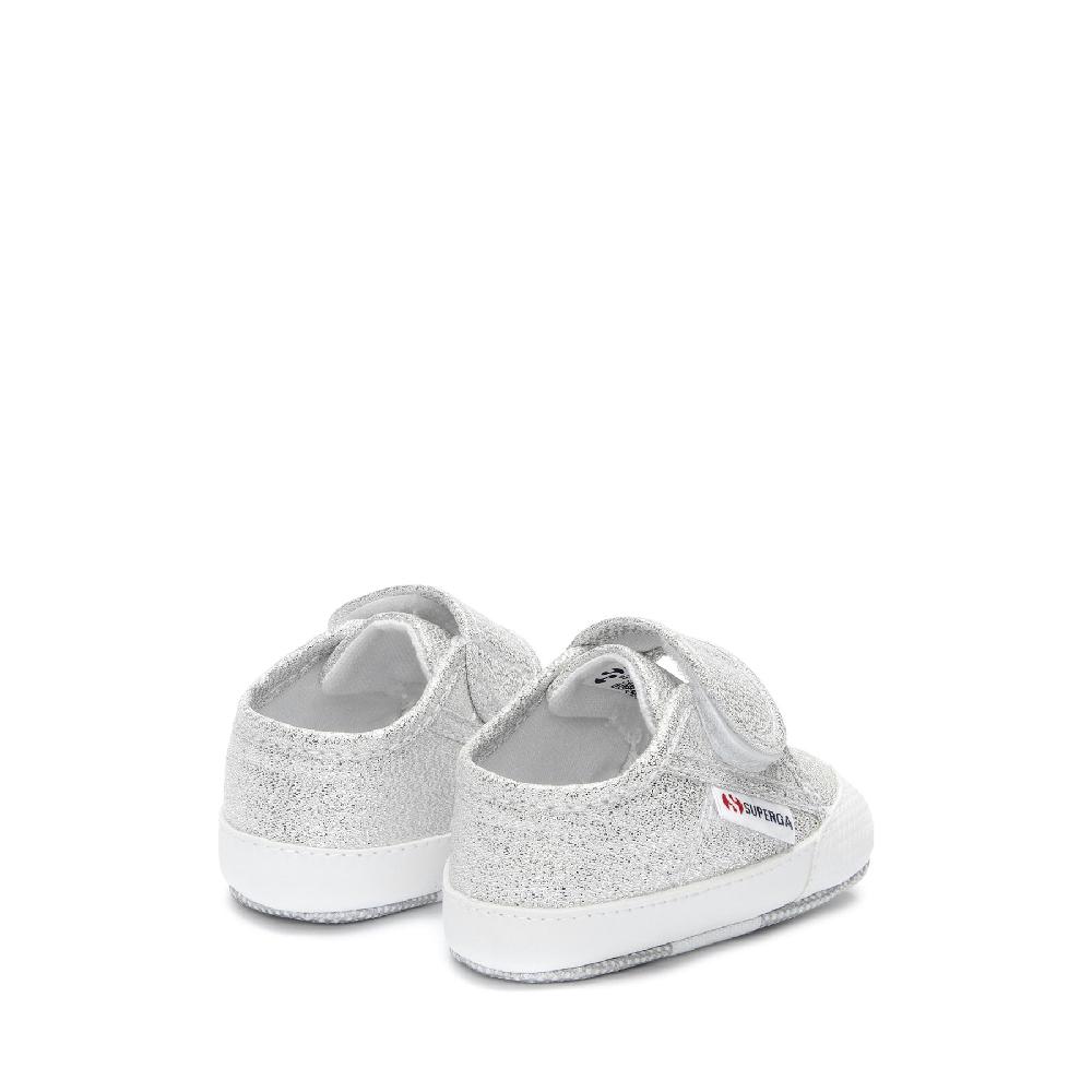 Superga 4006 BABY STRAP LAMEGREY SILVER Promozione