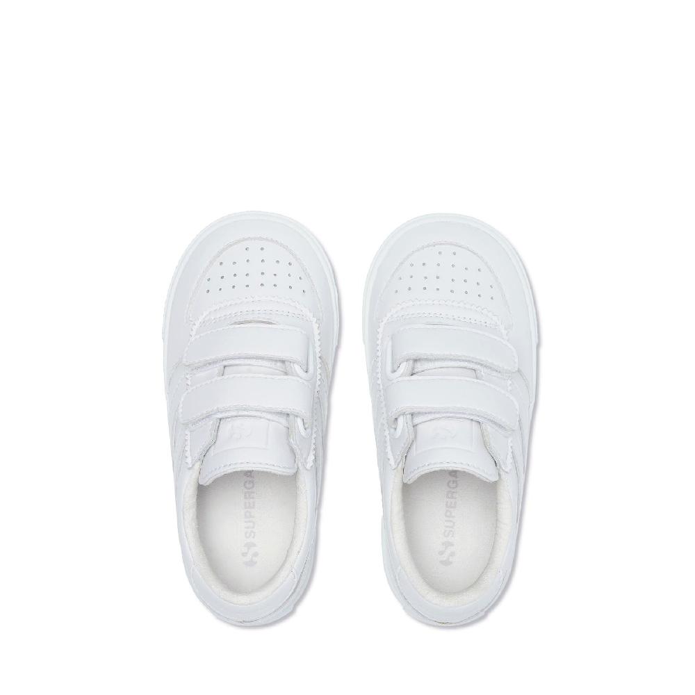 Superga 2846 KIDS SEATTLE STRAPS VEGAN MATERIALTOTAL WHITE Pezzi Unici