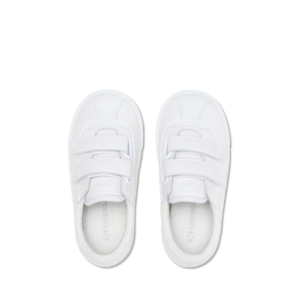 Superga 2843 KIDS CLUB S STRAPS VEGAN MATERIALTOTAL WHITE Soddisfazione Garantita