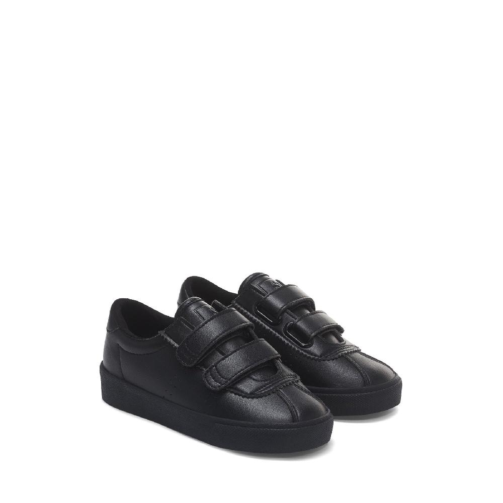 Superga 2843 KIDS CLUB S STRAPS VEGAN MATERIALTOTAL BLACK Qualità Garantita