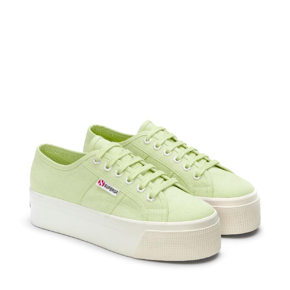 Superga 2790 PLATFORMGREEN PRIMROSE-F AVORIO Consegna Veloce