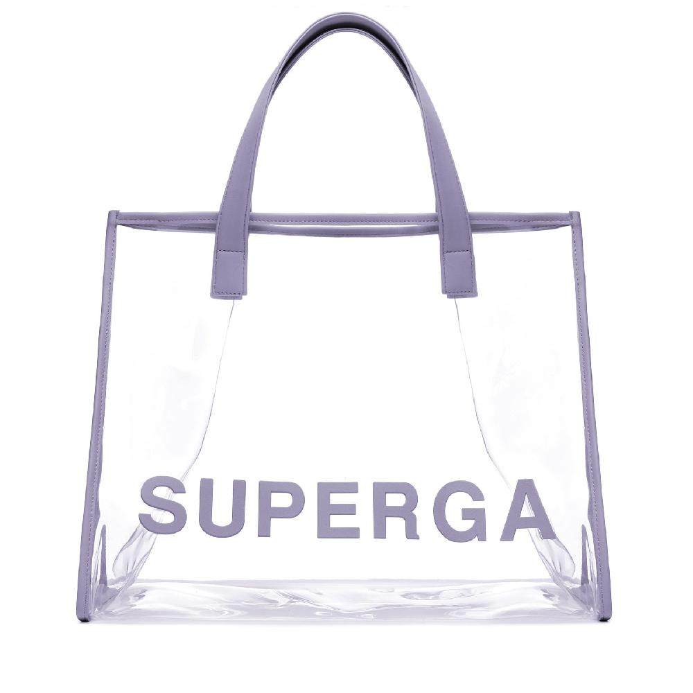 Superga TRANSPARENT SHOPPING BAGGREY LILLA Vendite stagionali