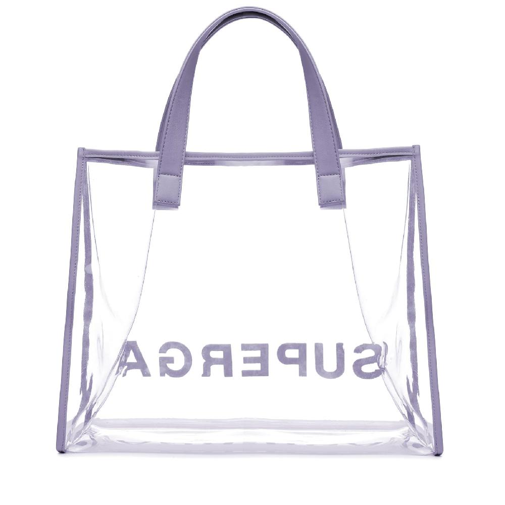 Superga TRANSPARENT SHOPPING BAGGREY LILLA Vendite stagionali