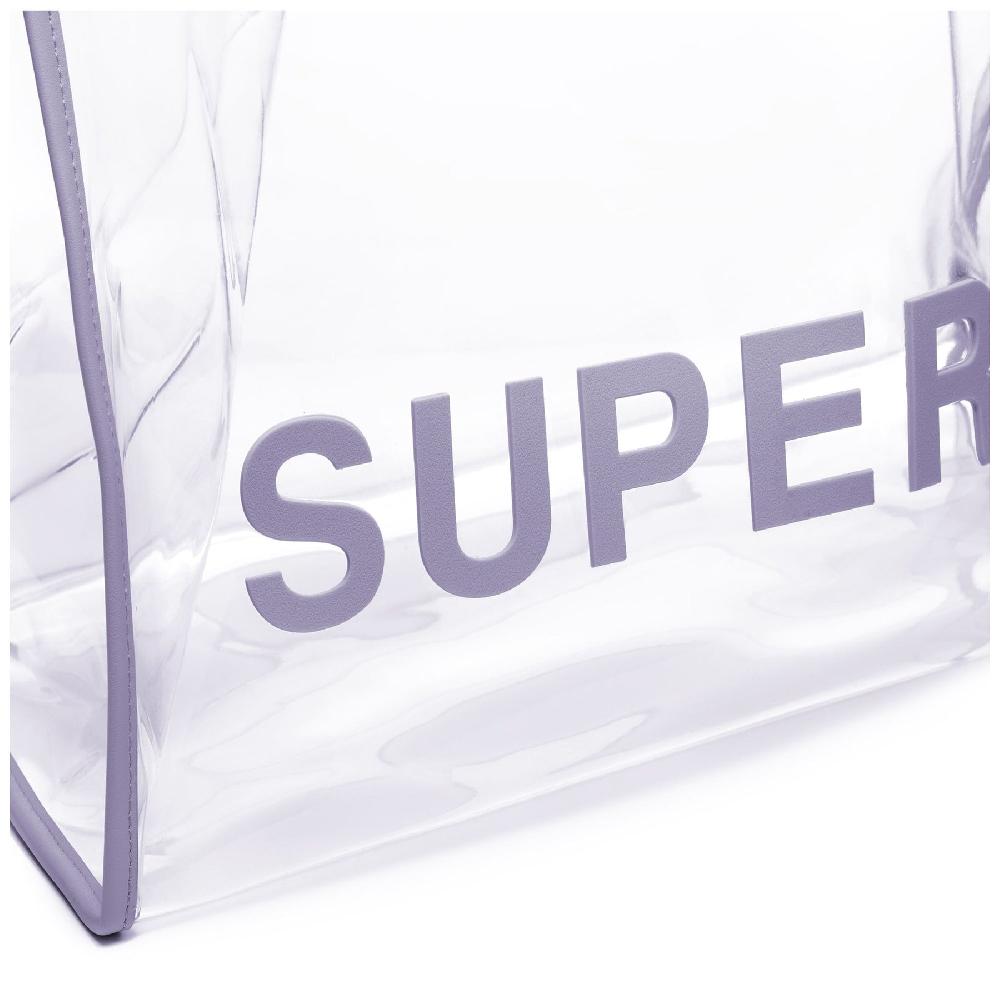 Superga TRANSPARENT SHOPPING BAGGREY LILLA Vendite stagionali