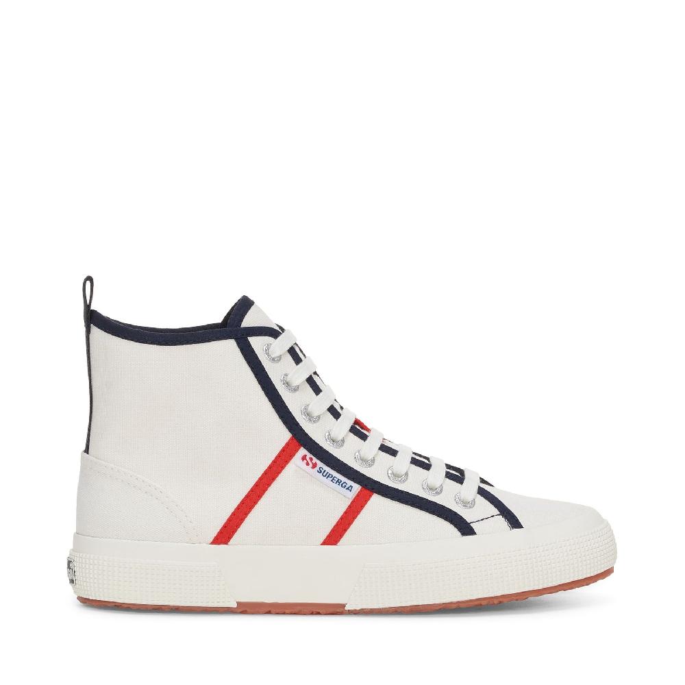 Superga 2750 MID COLORBLOCKINGWHITE AVORIO-BLUE NAVY-RED Black Friday
