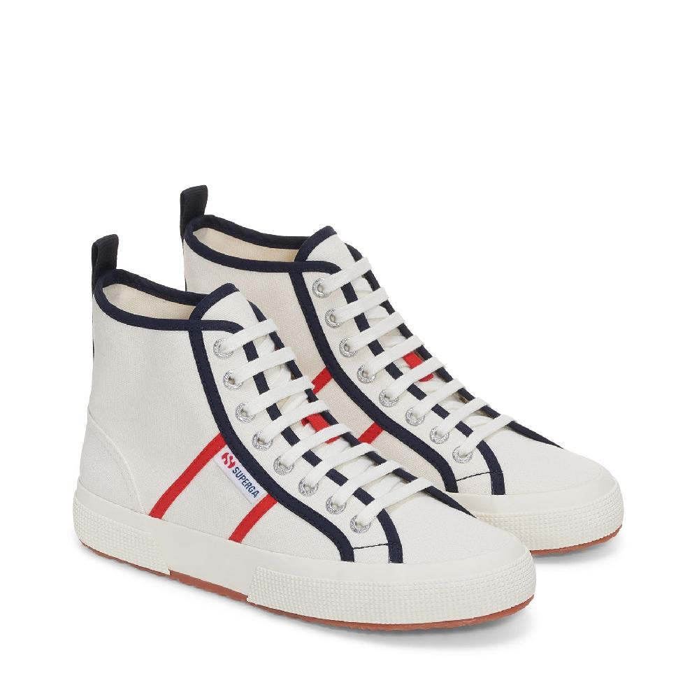 Superga 2750 MID COLORBLOCKINGWHITE AVORIO-BLUE NAVY-RED Black Friday