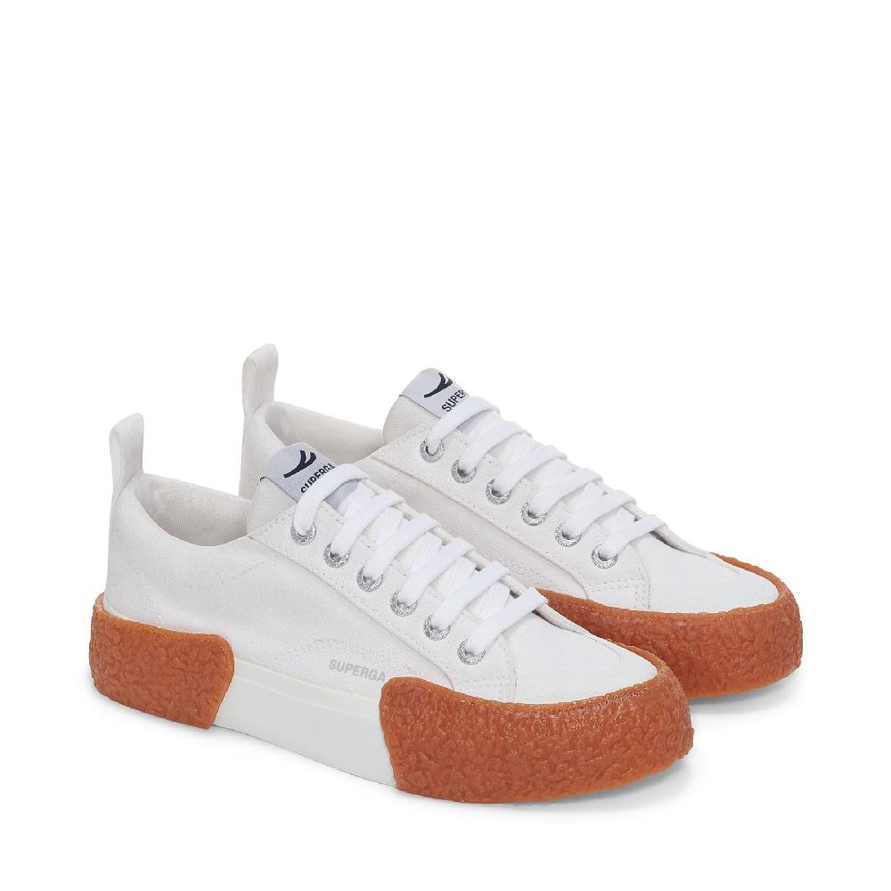 Superga 2660 STRIPE BIG BUMPERSWHITE-GUM Promozione temporanea