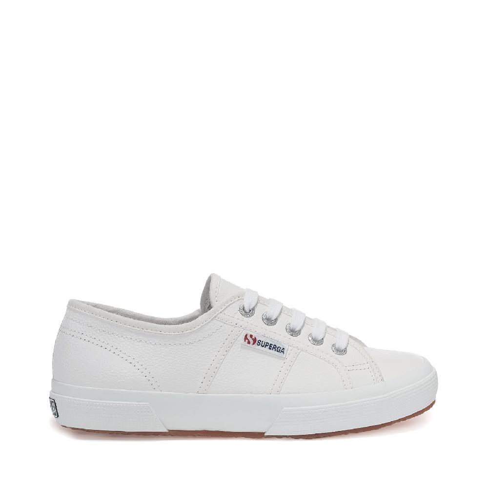 Superga 2750 TUMBLED LEATHERWHITE Offerta speciale della fabbrica