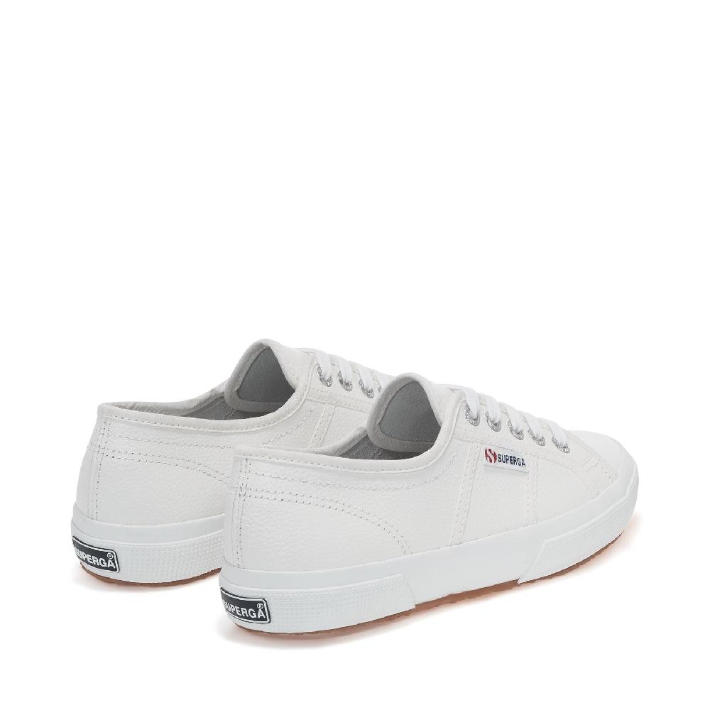 Superga 2750 TUMBLED LEATHERWHITE Offerta speciale della fabbrica