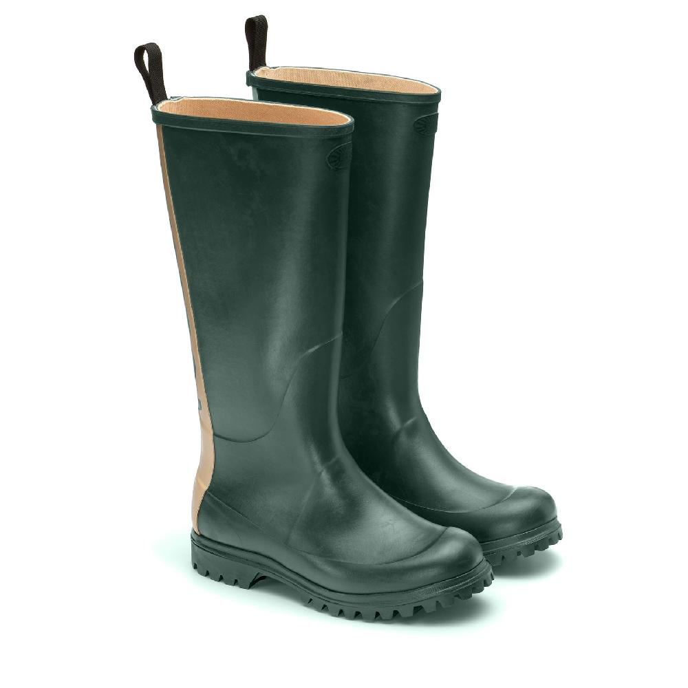 Superga 799 RUBBER BOOTS LETTERINGGREEN DK FOREST-OFF WHITE Solo un giorno rimasto