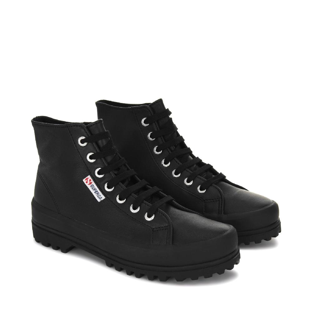 Superga 2341 ALPINA NAPPAFULL BLACK Enormi sconti