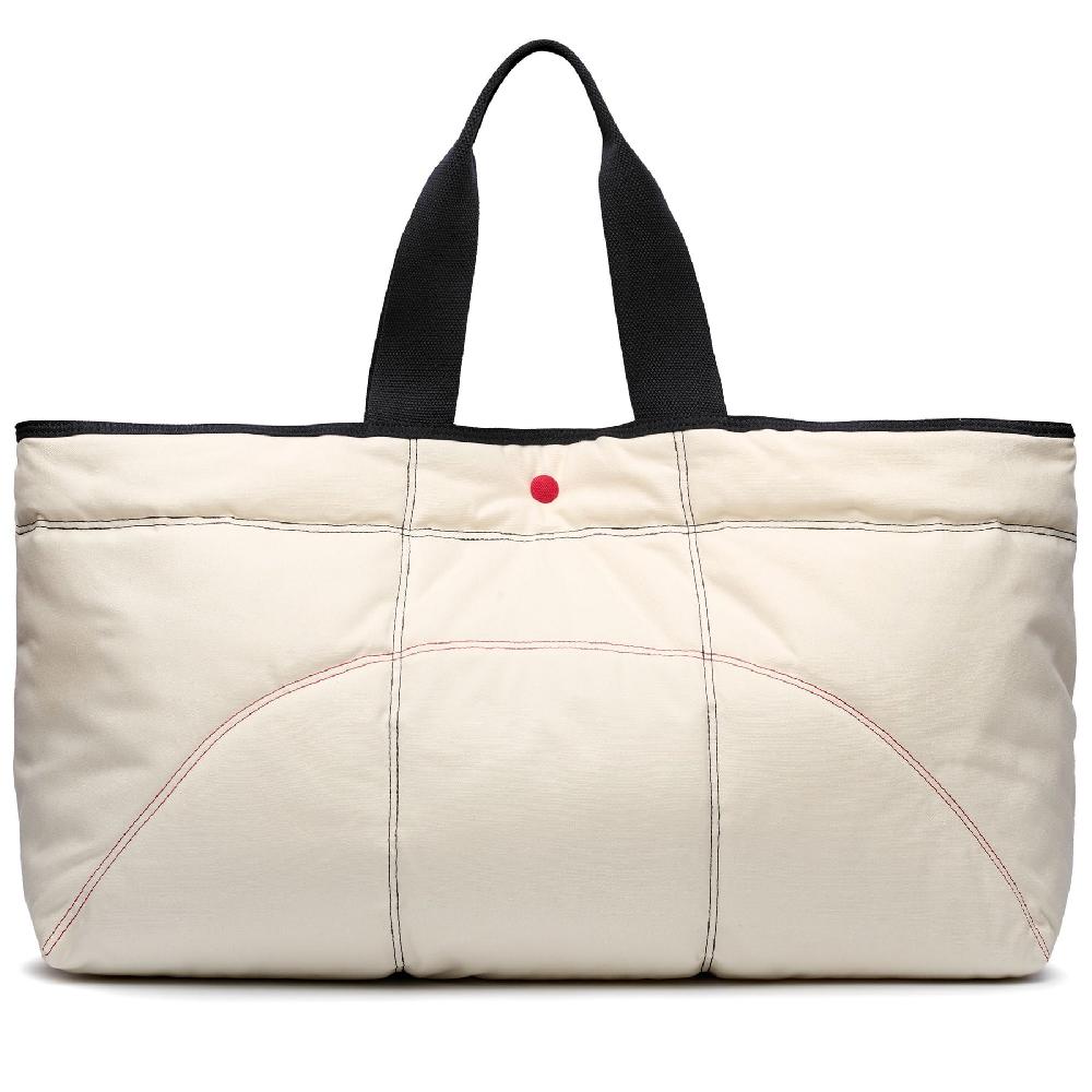 Superga MAXI PADDED WAXED CANVAS TOTE BAG COLORBLOCKWHITE AVORIO-NAVY-RED Duty-free