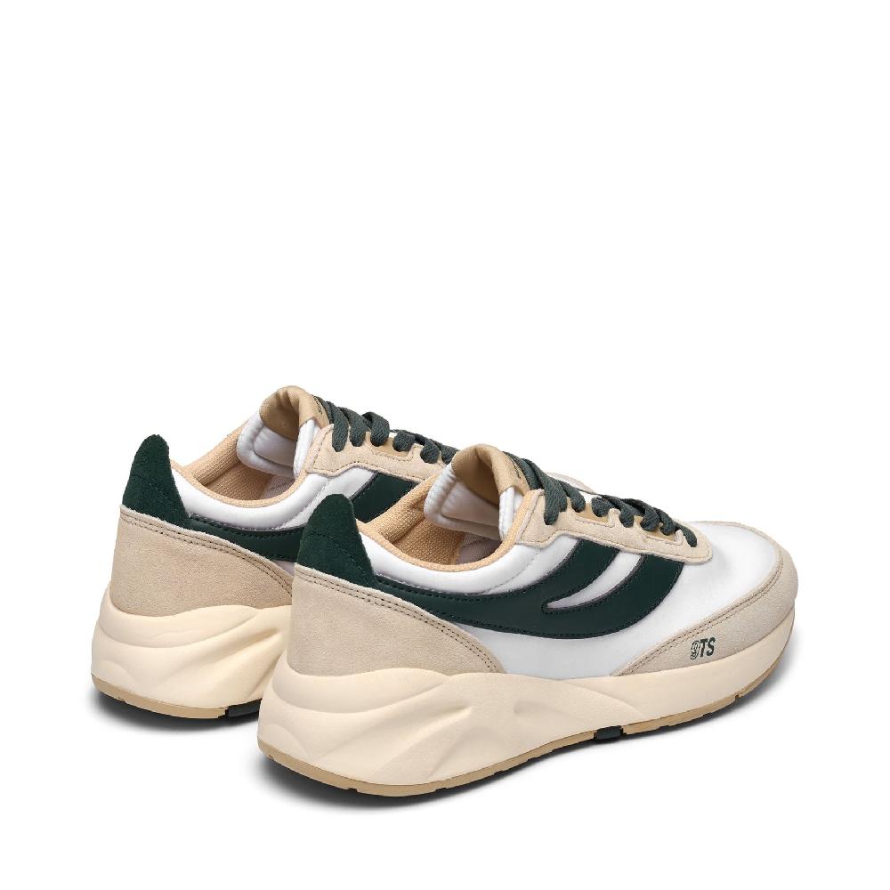 Superga 4089 TRAINING 9TS SLIMWHITE-BEIGE NATURAL-GREEN DK FOREST-BEIGE LT Sconto