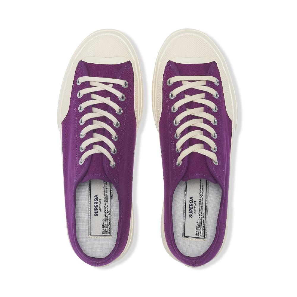 Superga 2432 WORKS LOW CUT COTTON CANVASPURPLE-OFF WHITE Online