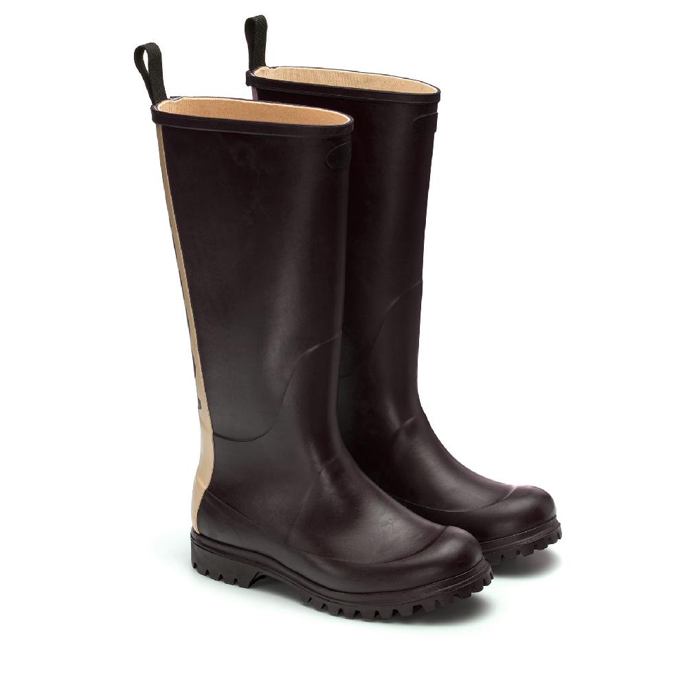 Superga 799 RUBBER BOOTS LETTERINGBLACK BRISTOL-OFF WHITE Fornitura limitata