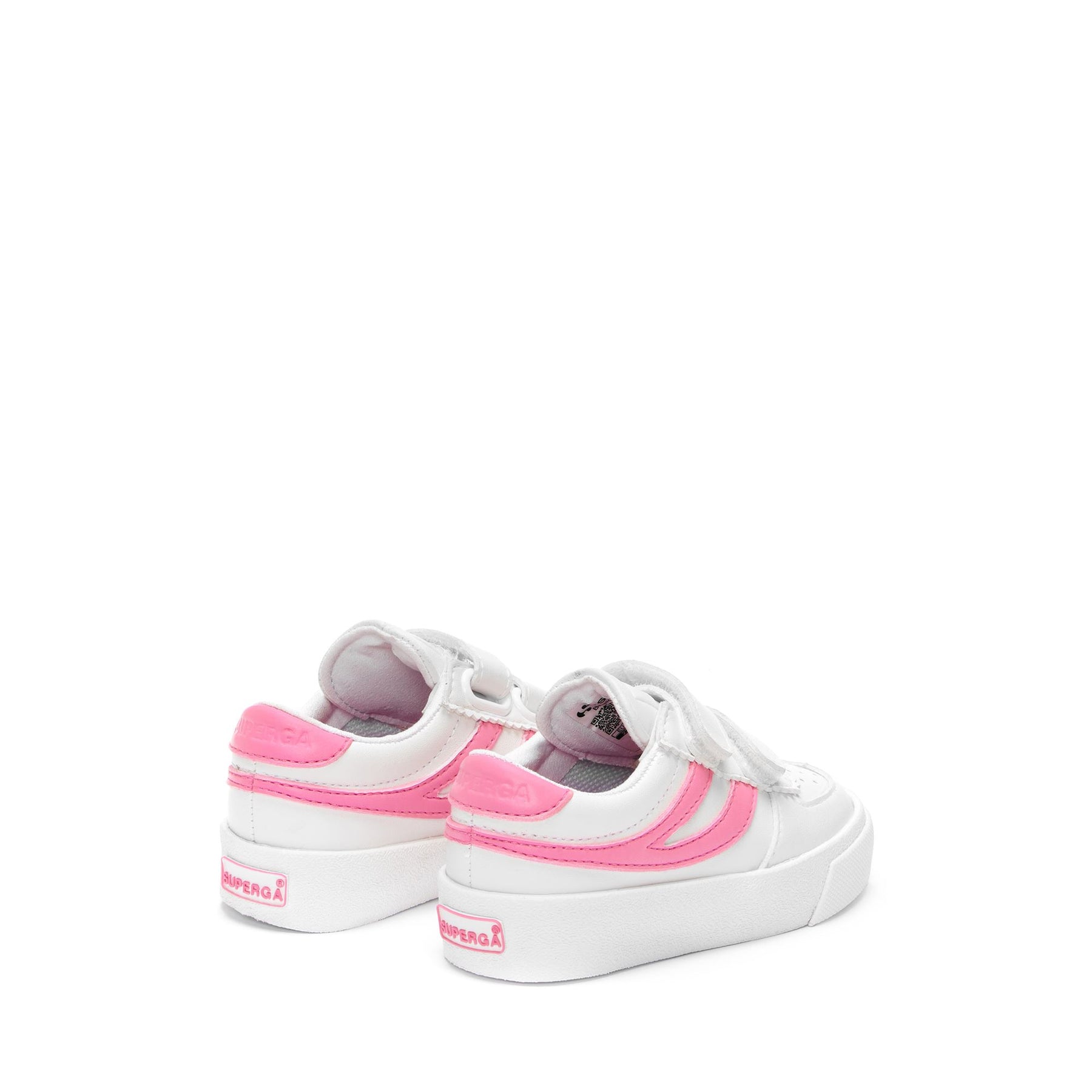 Superga 2846 KIDS SEATTLE STRAPS VEGAN MATERIALWHITE-NEON PINK Soddisfazione Garantita