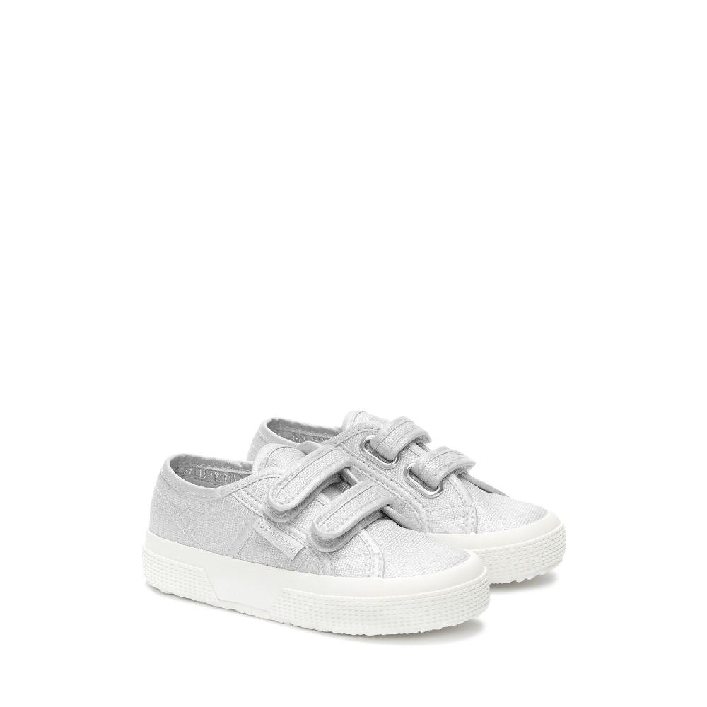 Superga 2750 KIDS STRAPS PEARL MATTE CANVASGREY SILVER-FAVORIO Qualità Garantita