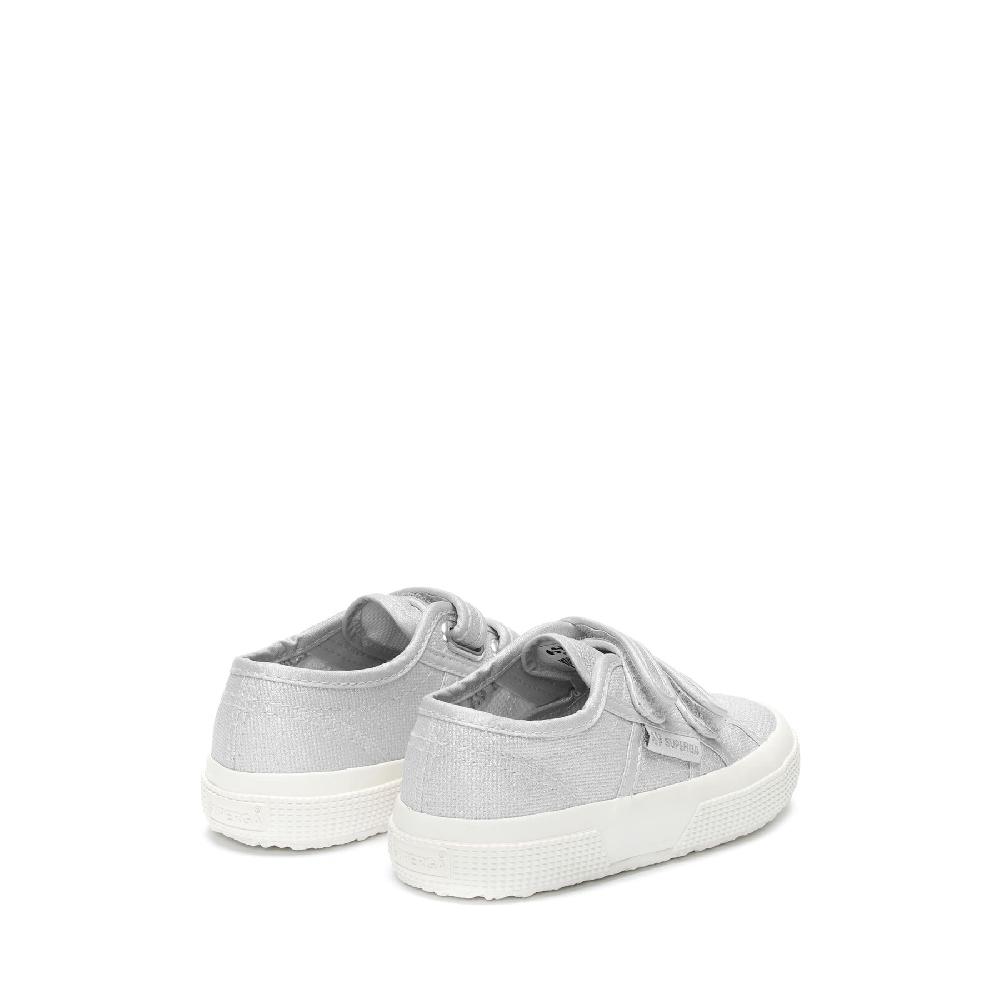 Superga 2750 KIDS STRAPS PEARL MATTE CANVASGREY SILVER-FAVORIO Qualità Garantita