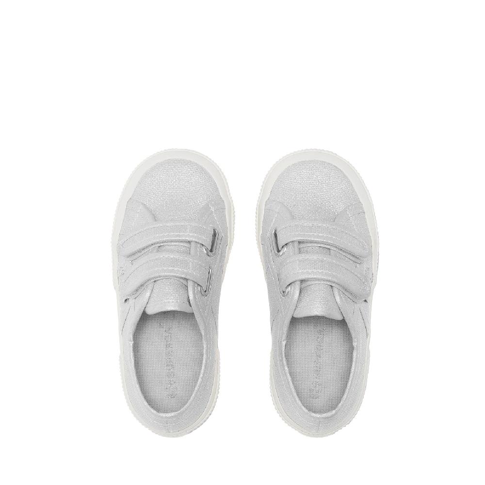 Superga 2750 KIDS STRAPS PEARL MATTE CANVASGREY SILVER-FAVORIO Qualità Garantita
