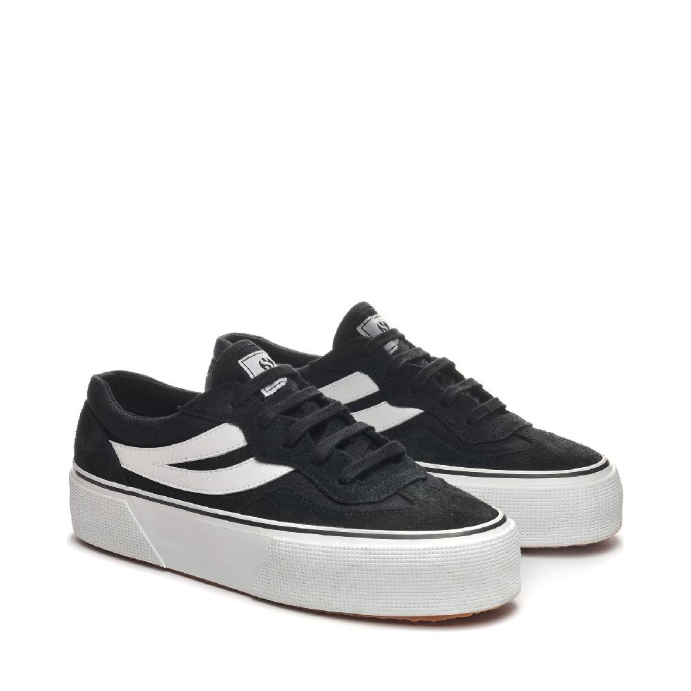Superga 3041 REVOLLEY COLORBLOCK PLATFORMBLACK-WHITE Sottocosto