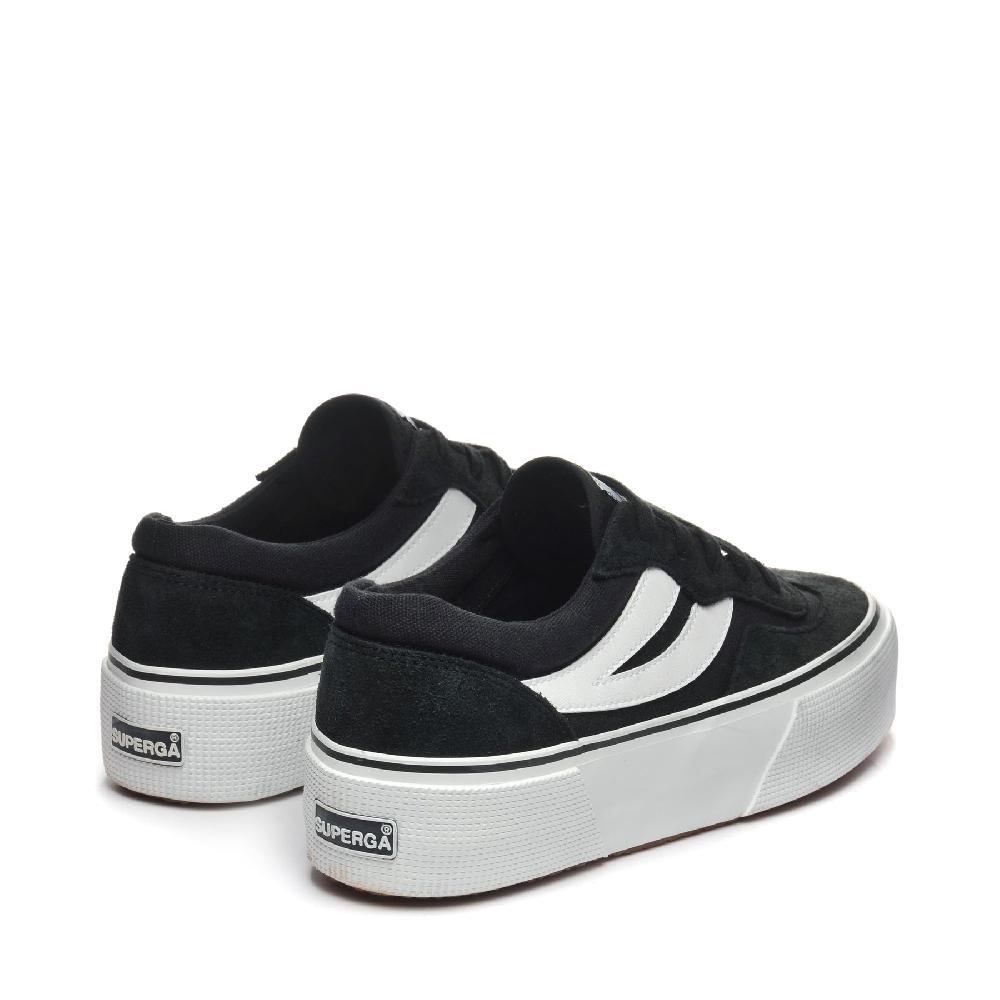 Superga 3041 REVOLLEY COLORBLOCK PLATFORMBLACK-WHITE Sottocosto