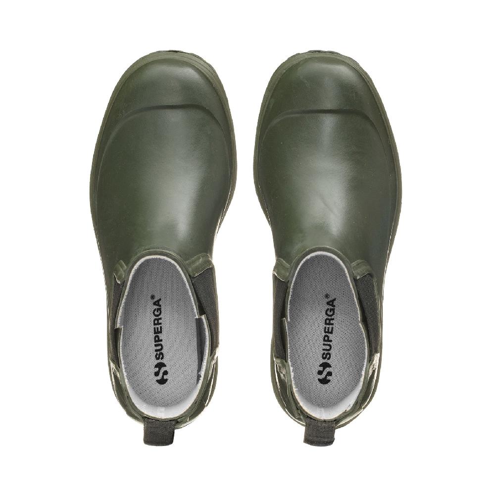 Superga 798 RUBBER BOOTSGREEN SHERWOOD-BLACK In Saldo
