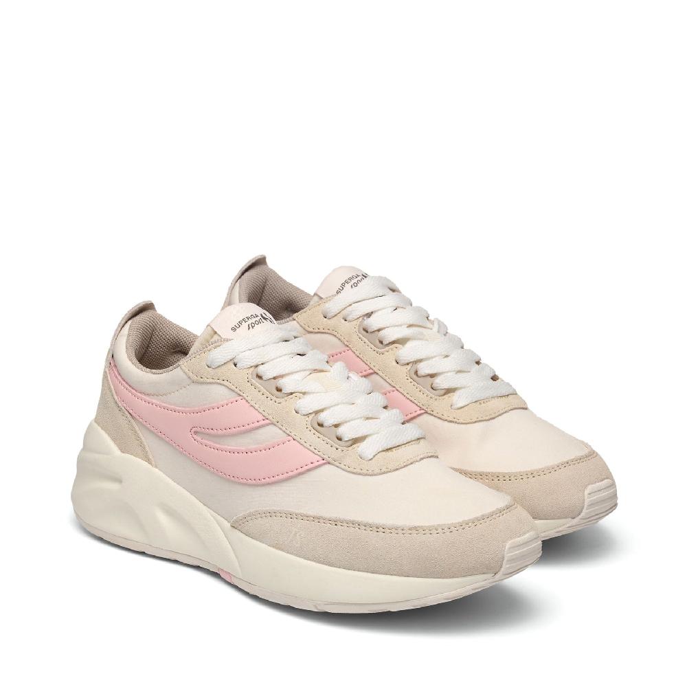 Superga 4089 TRAINING 9TS SLIMWHITE AVORIO-BEIGE LT-NOSEGAY-BEIGE NATURAL-GREY STONE Offerta Giorno del Papà