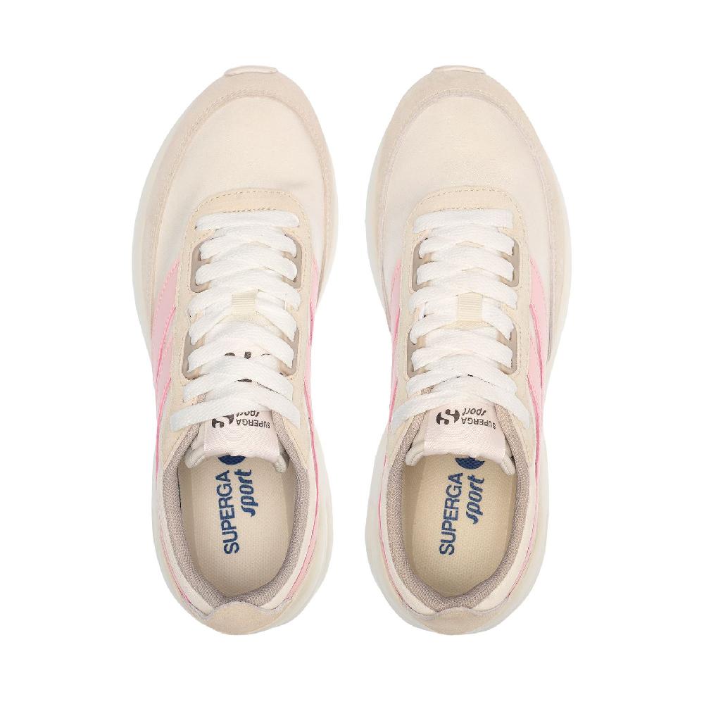 Superga 4089 TRAINING 9TS SLIMWHITE AVORIO-BEIGE LT-NOSEGAY-BEIGE NATURAL-GREY STONE Offerta Giorno del Papà