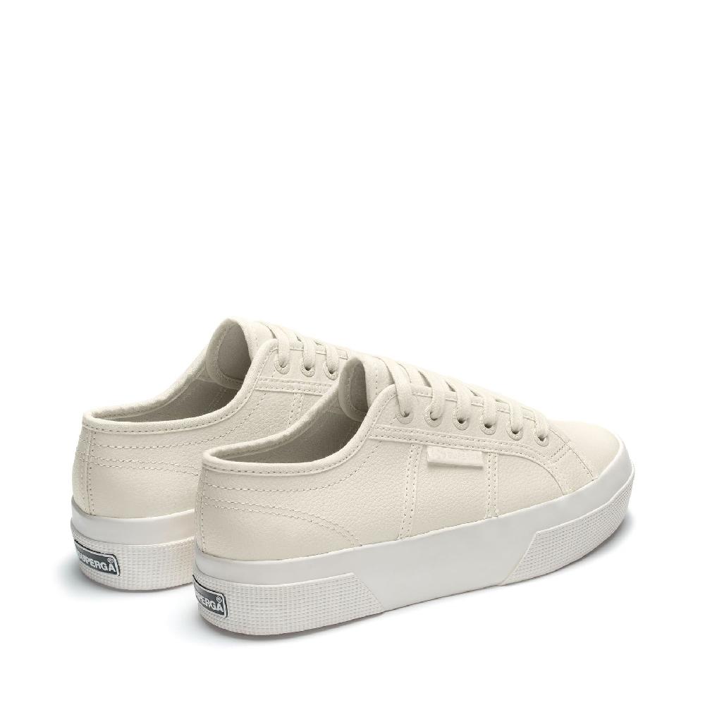 Superga 2740 PLATFORM TUMBLED LEATHERBEIGE NATURAL-FAVORIO Offerte stagionali