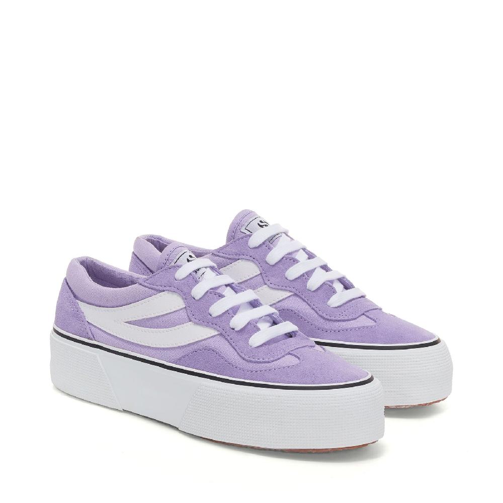 Superga 3041 REVOLLEY COLORBLOCK PLATFORMVIOLET LILLA-WHITE Sconti VIP