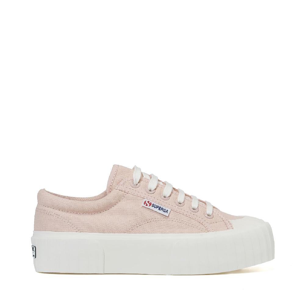 Superga 2631 STRIPE PLATFORMPINK SKIN-F AVORIO Prezzo basso