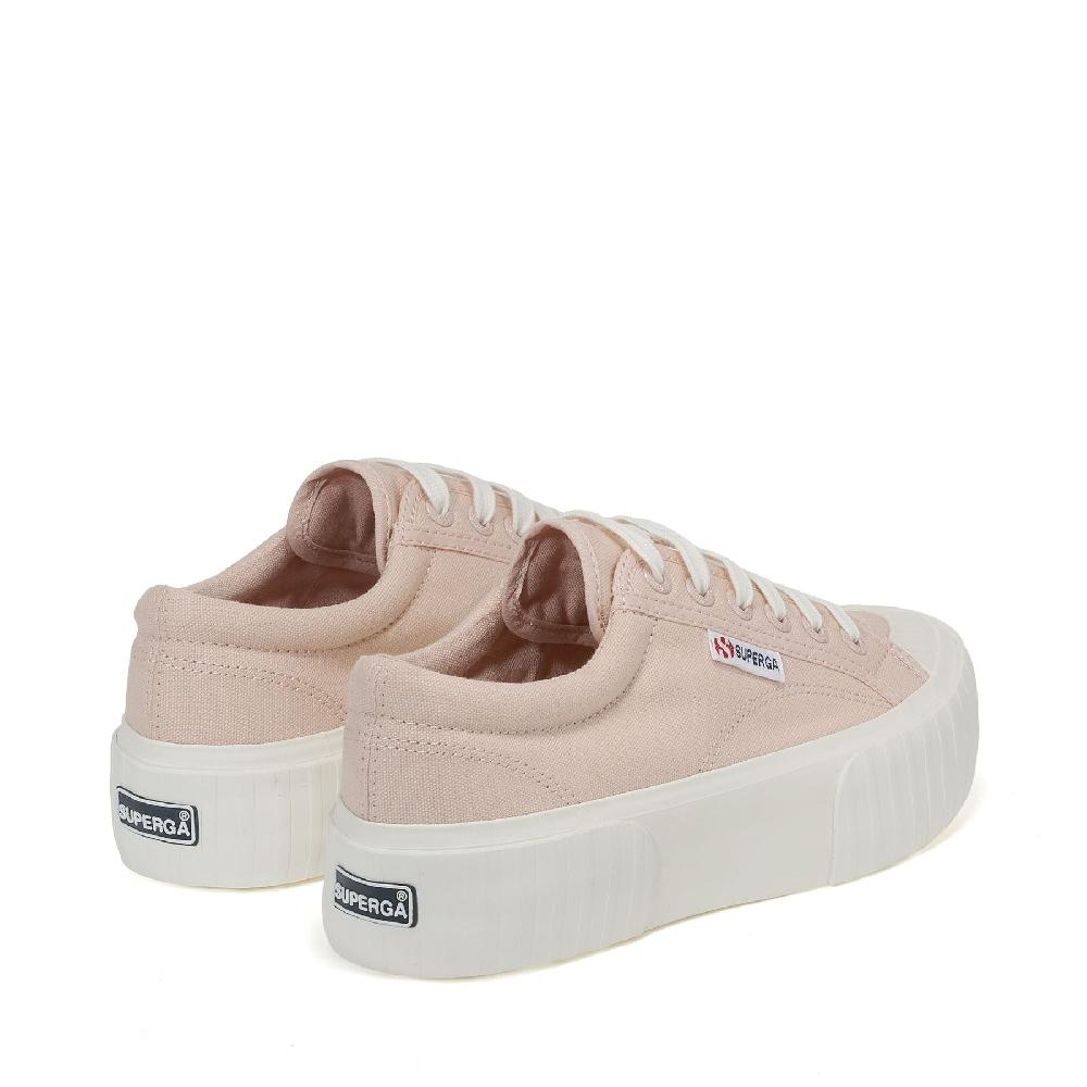 Superga 2631 STRIPE PLATFORMPINK SKIN-F AVORIO Prezzo basso