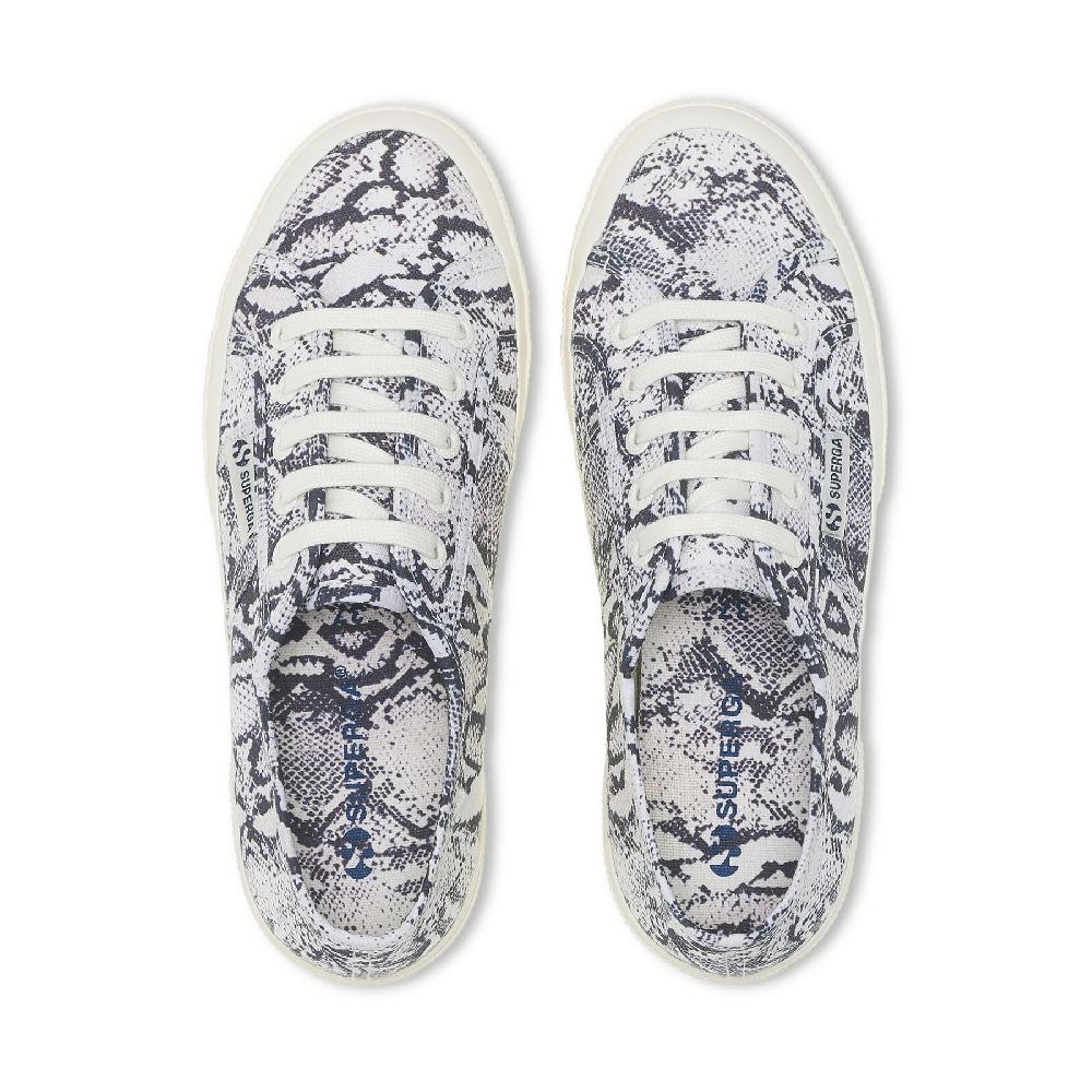 Superga 2750 PRINTWHITE AVORIO-NAVY SNAKE Promozione temporanea