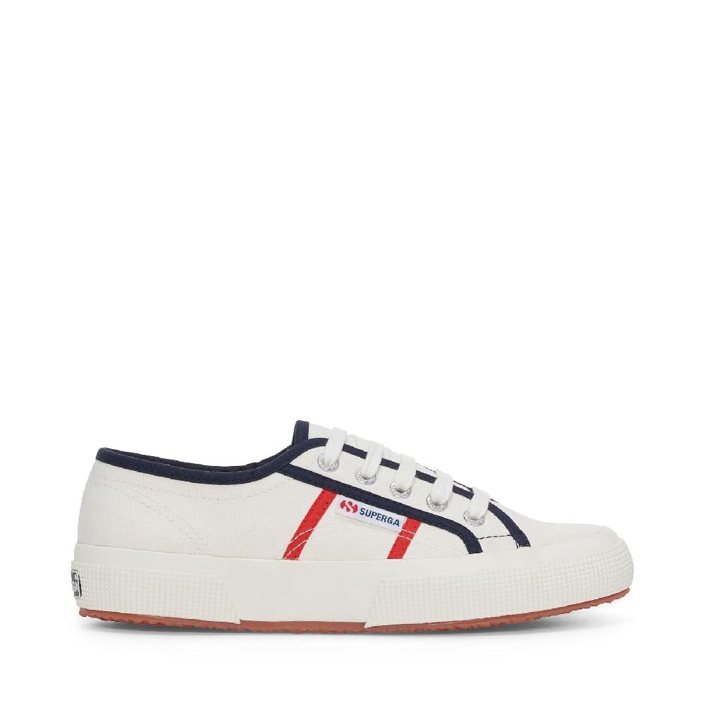 Superga 2750 COLORBLOCKINGWHITE AVORIO-BLUE NAVY-RED Fino al 50% di sconto