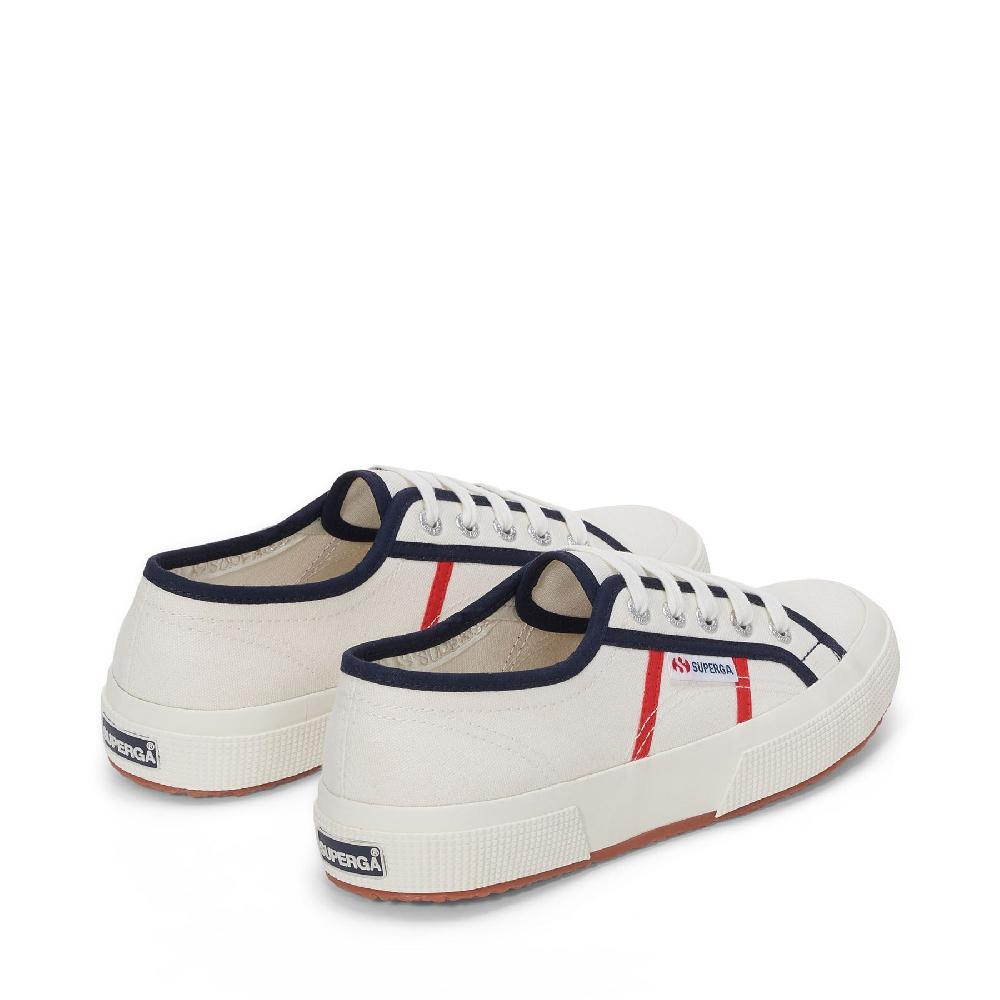 Superga 2750 COLORBLOCKINGWHITE AVORIO-BLUE NAVY-RED Fino al 50% di sconto