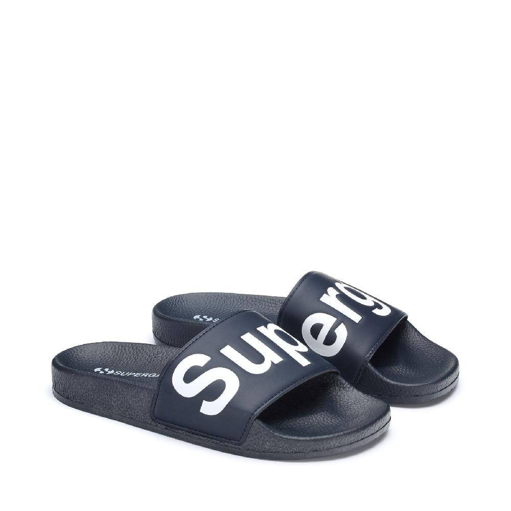 Superga 1908 SLIDES POLYSOFTBLUE NAVY-WHITE Vendita Economica